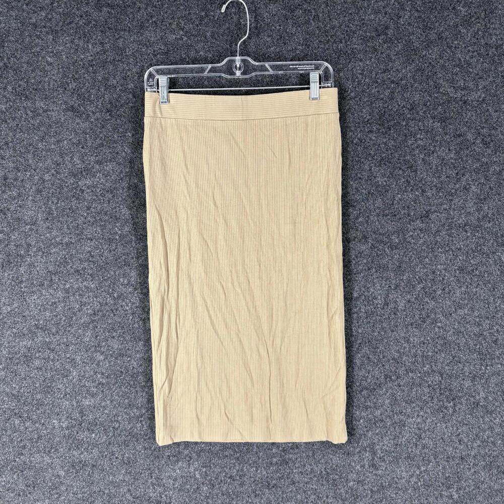 Loft Skirt Women S Small Beige Maxi Long Mid Rise Pull On Stretch Rayon Casual